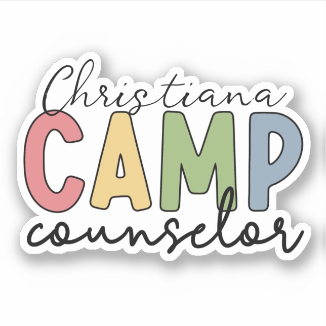 Personalized Camp Counselor Gifts Sticker (Front)