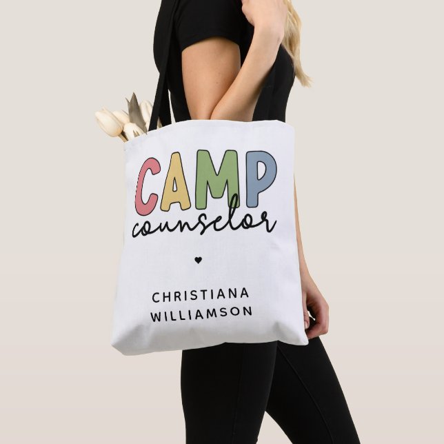 Personalized Camp Counselor Gifts Tote Bag (Close Up)