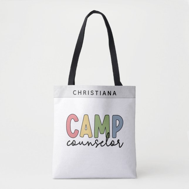 Personalized Camp Counselor Gifts Tote Bag (Front)