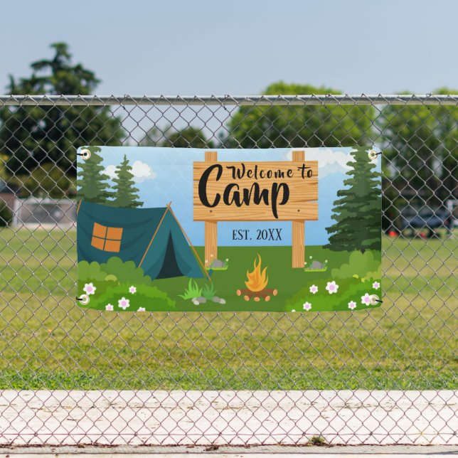 Personalized Camp Welcome  Banner (Insitu)