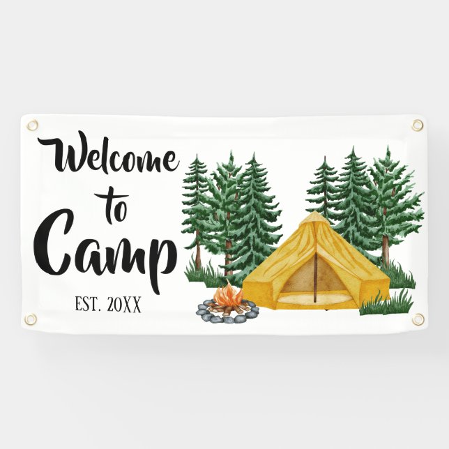 Personalized Camp Welcome  Banner (Horizontal)