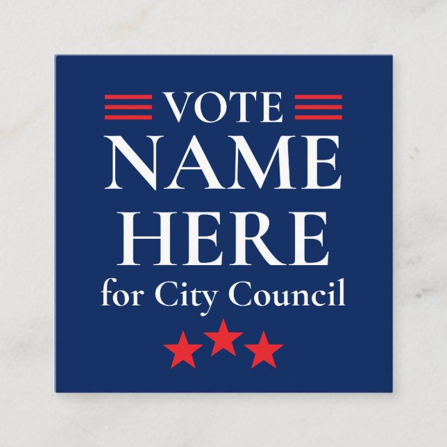 Personalized Campaign Election Enclosure Card (Front)