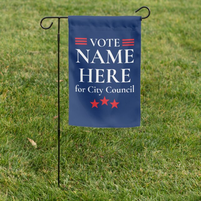 Personalized Campaign Election Garden Flag (In SItu)