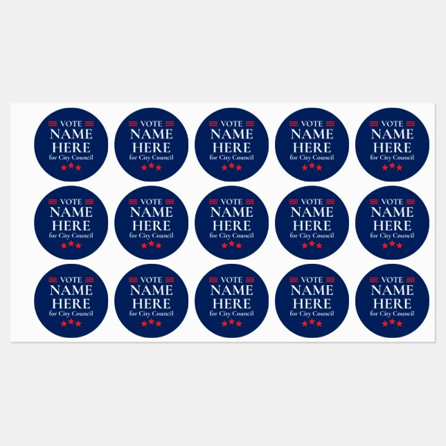 Personalized Campaign Election Labels (Sheet)