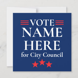 Personalized Campaign Election Magnetic Invitation