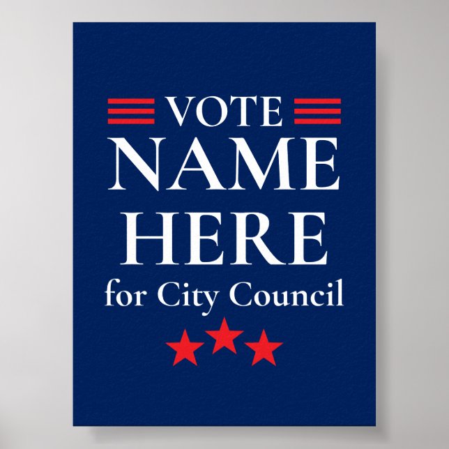 Personalized Campaign Election Poster (Front)