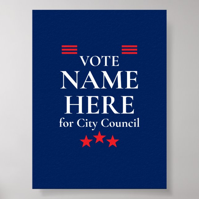 Personalized Campaign Election Poster (Front)