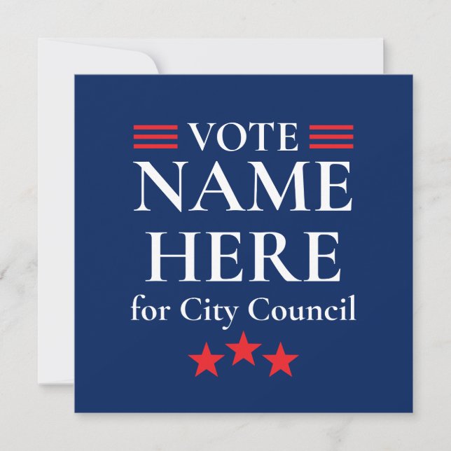 Personalized Campaign Election Save The Date (Front)