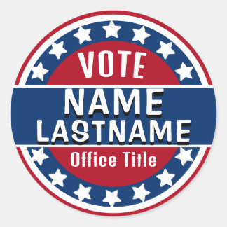 Personalized Campaign Template Classic Round Sticker