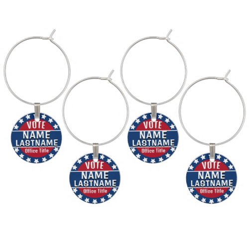 Personalized Campaign Template Wine Charm