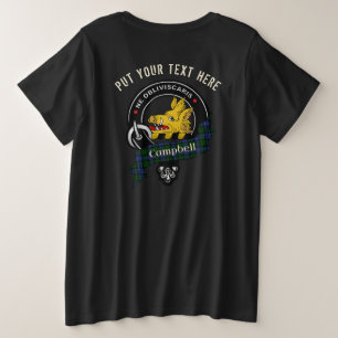 Personalized Campbell Clan Badge Adult Plus Size T-Shirt