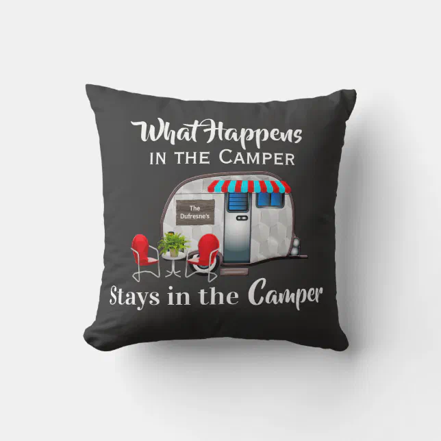 Personalized Camper Throw Pillow Zazzle