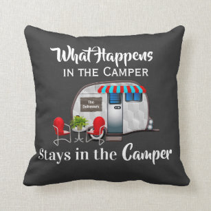 camping themed throw pillows