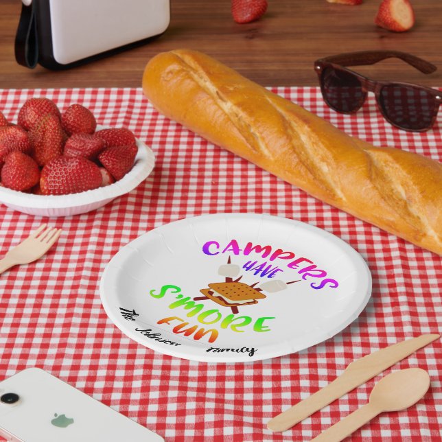 Personalized Campers Paper Plates (Picnic)