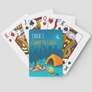 Personalized Campfire  Poker Cards