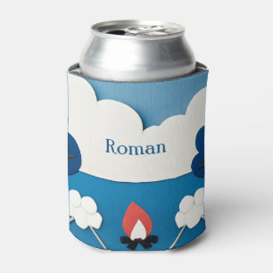Personalized Campfire Smores Camping Outdoor Can Cooler