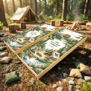 Personalized Camping Adventure Cornhole Set