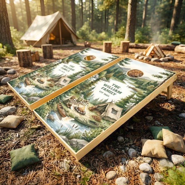Personalized Camping Adventure Cornhole Set (Creator Uploaded)