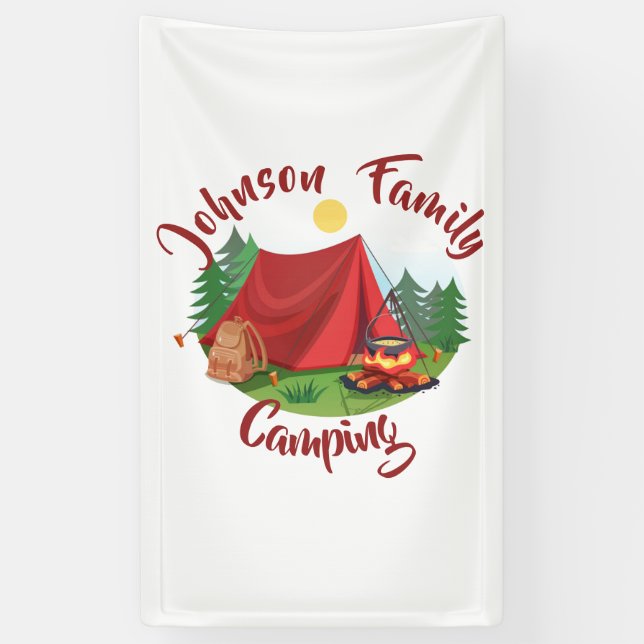 Personalized camping  banner (Vertical)