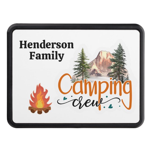 Personalized Camping Crew  Hitch Cover (Front)