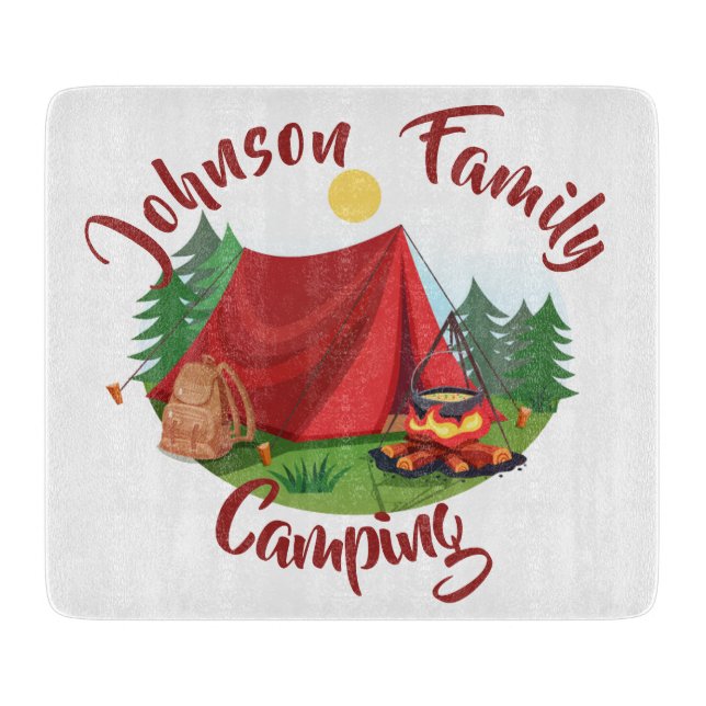 Personalized camping  cutting board (Front)