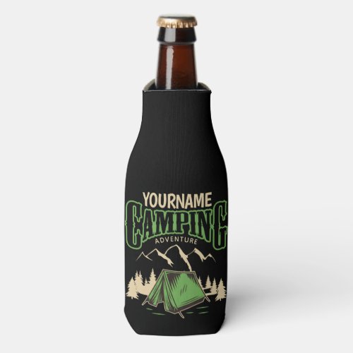 Personalized Camping Family Camp Trip Adventure  Bottle Cooler