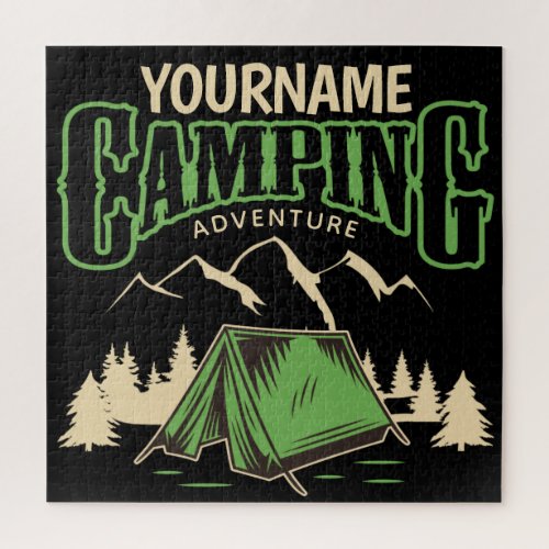 Personalized Camping Family Camp Trip Adventure   Jigsaw Puzzle