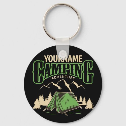 Personalized Camping Family Camp Trip Adventure  Keychain