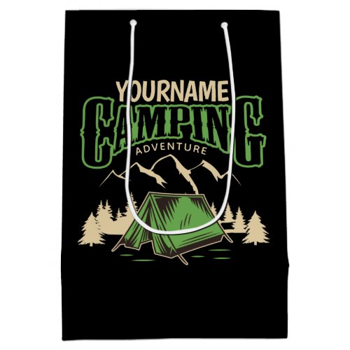 Personalized Camping Family Camp Trip Adventure Medium Gift Bag