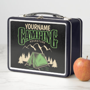 Personalized Camping Family Camp Trip Adventure Metal Lunch Box