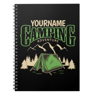 Personalized Camping Family Camp Trip Adventure Notebook