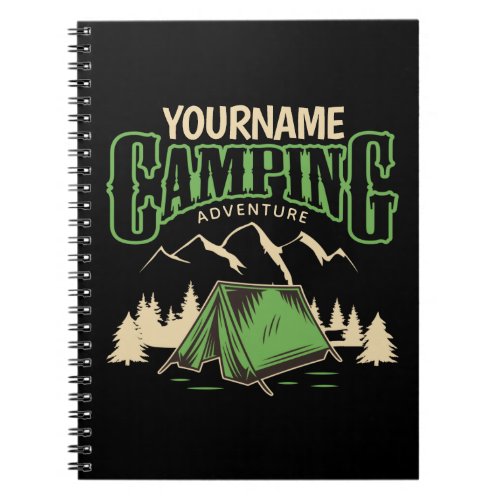 Personalized Camping Family Camp Trip Adventure  Notebook