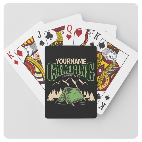 Personalized Camping Family Camp Trip Adventure   Poker Cards