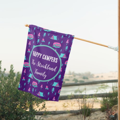 Personalized Camping Flag with RV Design