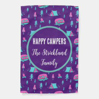 Personalized Camping Garden Flag with RV Design