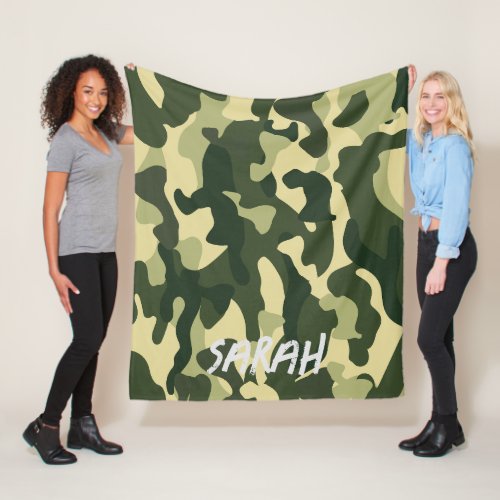 Personalized Camping Gear _ Camo Blanket