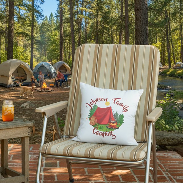 Personalized camping  outdoor pillow (Creator Uploaded)
