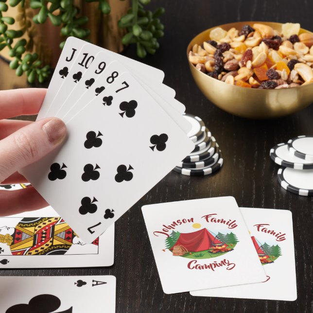 Personalized camping  poker cards (In Situ)