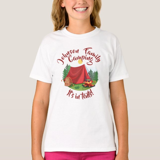 Personalized camping  T-Shirt (Front)