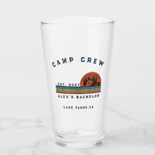 Personalized Camping Weekend Bachelor Party Glass