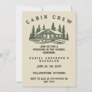 Personalized Camping Weekend Bachelor Party Invitation