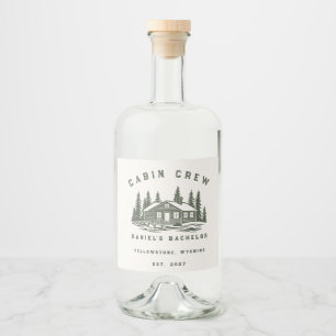 Personalized Camping Weekend Bachelor Party Liquor Bottle Label