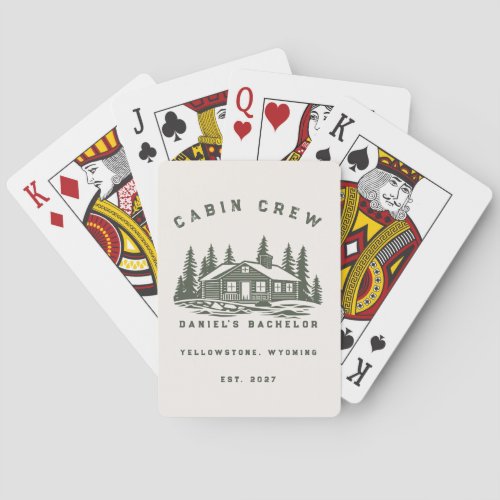 Personalized Camping Weekend Bachelor Party Poker Cards