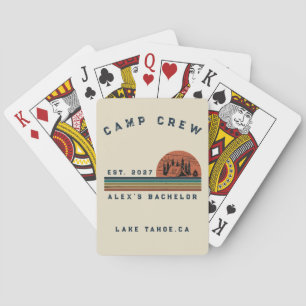 Personalized Camping Weekend Bachelor Party Poker Cards