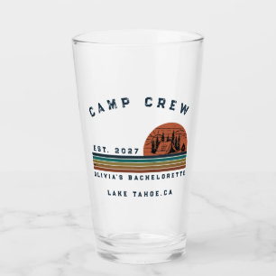 Personalized Camping Weekend Bachelorette Party Glass