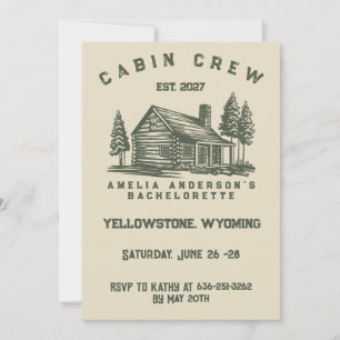 Personalized Camping Weekend Bachelorette Party Invitation