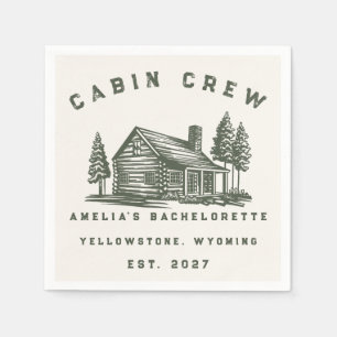Personalized Camping Weekend Bachelorette Party Napkins