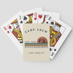 Personalized Camping Weekend Bachelorette Party Poker Cards