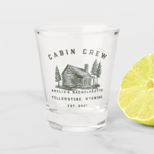 Personalized Camping Weekend Bachelorette Party Shot Glass