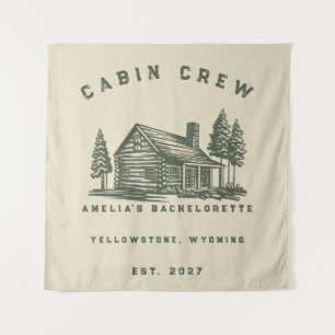 Personalized Camping Weekend Bachelorette Party Tapestry